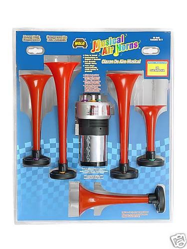 DUKES OF HAZZARD DIXIE MUSICAL AIR HORN TRUMPET SET OF 5 HORNS 