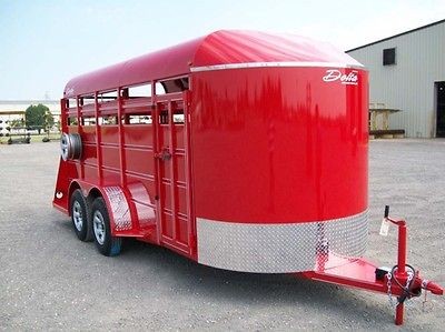 Delta Livestock Bumper Pull Trailer 6 wide x 14 long cattle hog 