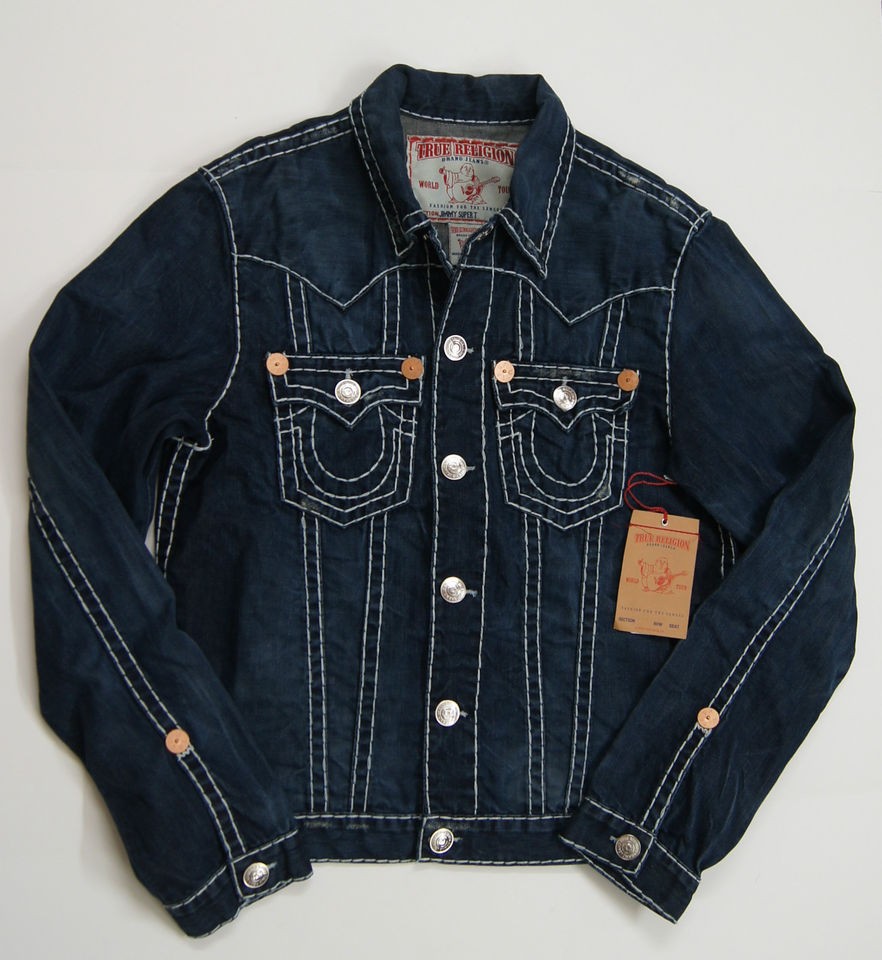 TRUE RELIGION Men Jimmy Super T Denim Jackets in Claim Jumper NEW 