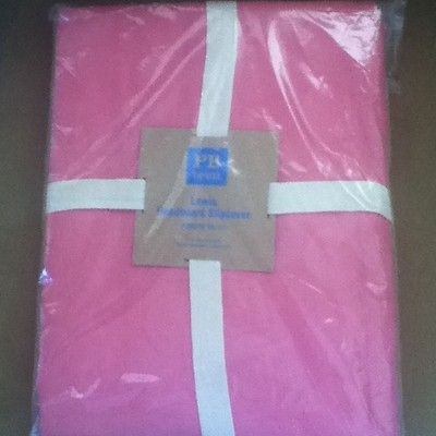   TWIN Pottery Barn Teen Lewis Headboard Slipcover Pink Dot Matelasse