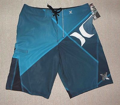 Hurley Board Shorts Phantom Sonic NWT size 34   Blue/Black