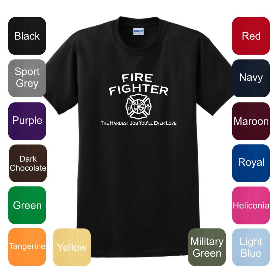 Fire Fighters Hardest Job Youll Ever Love T Shirt Rescue Tank 