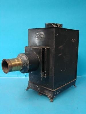   Slide Movie Projector Magic McAllister Optician Magic Lantern Tin