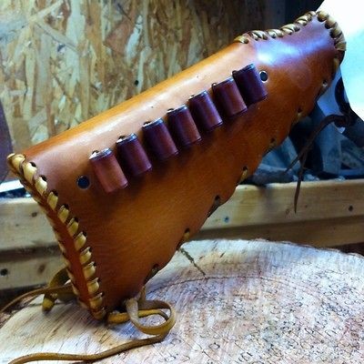 LEATHER GUN STOCK COVER/SHELL HOLDER WINCHESTER 94 MARLIN 1894/95 