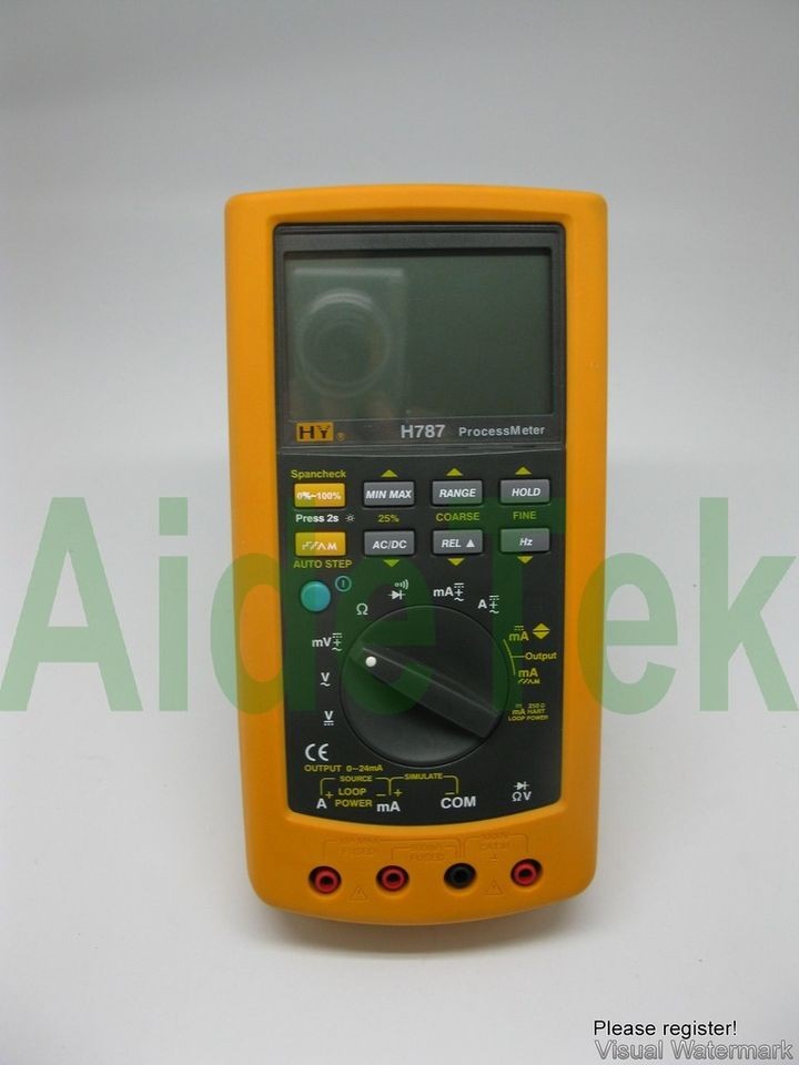 Process Meter loop calibrator compared w/ FLUKE F787 TR