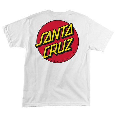 Santa Cruz Classic Dot Regular T Shirt White