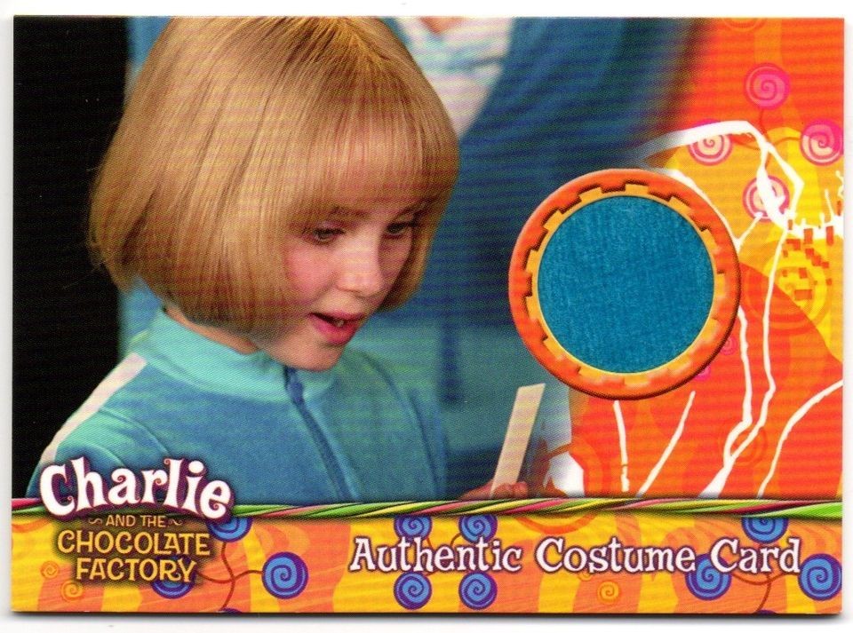 CHARLIE CHOCOLATE FACTORY VIOLET BEAUREGARDE SHIRT COSTUME CARD 2005 