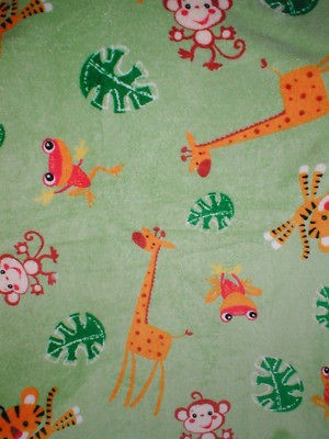 FISHER PRICE RAINFOREST NURSERY BABY CRIB PLUSH FLEECE BLANKET