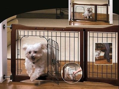 Pet Store Adjustable Pet Gate w/ Metal Door