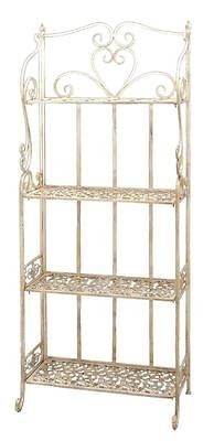   Copper Bakers Kitchen Rack, Scrolled Vintage Grill Metal Storage Shelf