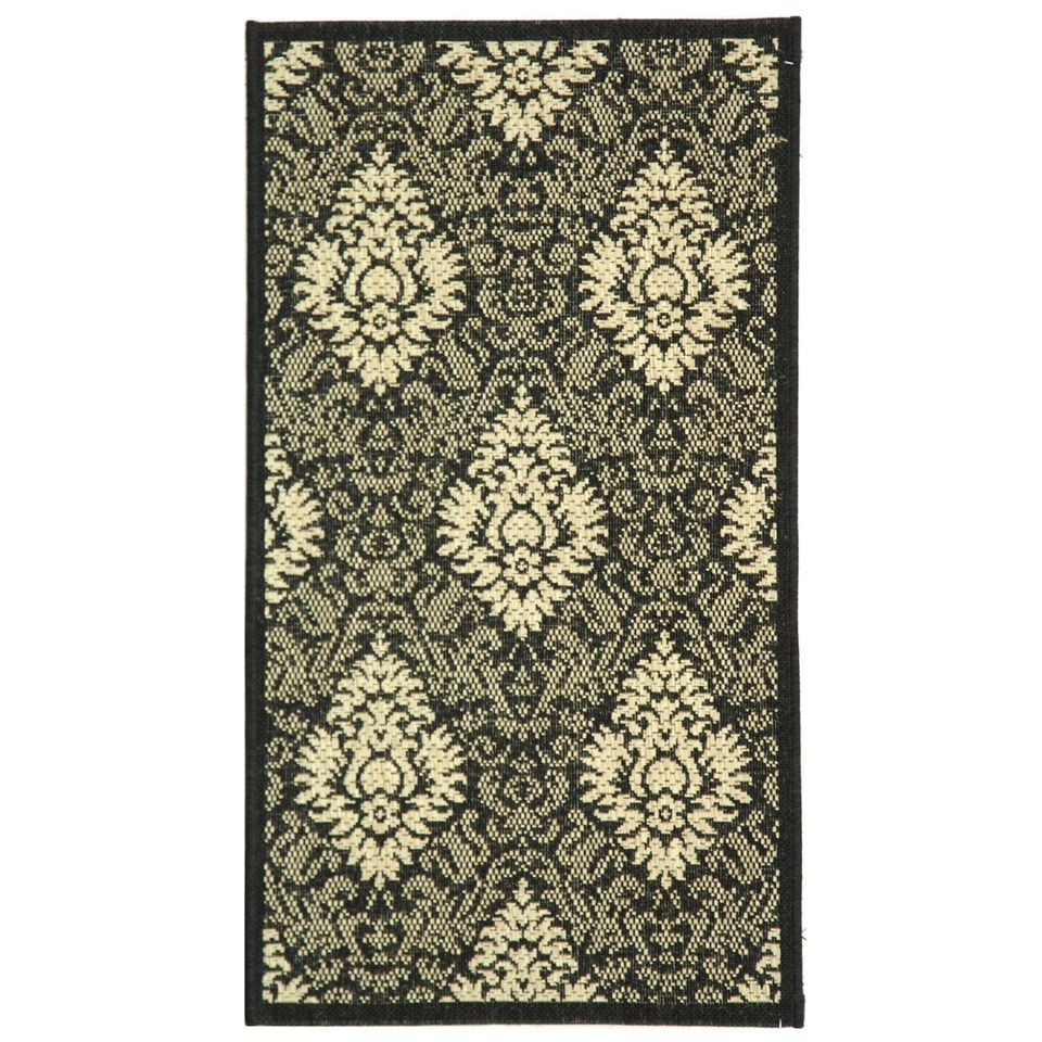 Safavieh Courtyard Black/ Sand Indoor Outdoor Rug