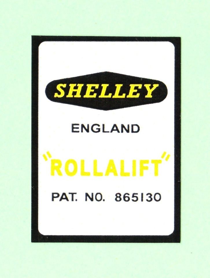   MG MIDGET, AUSTIN HEALEY SPRITE SHELLEY ROLLALIFT JACK LABEL STICKER