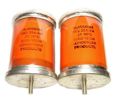 Cond. Prod. GLASSMIKE ASG 254 4M Oil Capacitiors .25uf / 4,000v