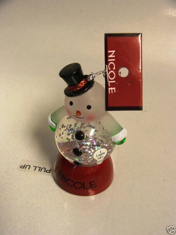 new shimmer light up snow globe snowman nichole 