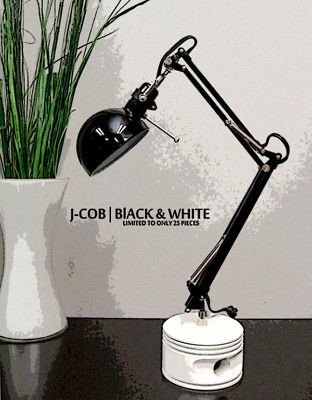 wwii airplane aviation art modern piston b w desk lamp