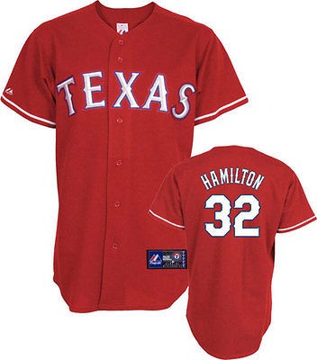 Josh Hamilton Jersey Adult Majestic Alternate Red Replica #32 Texas 