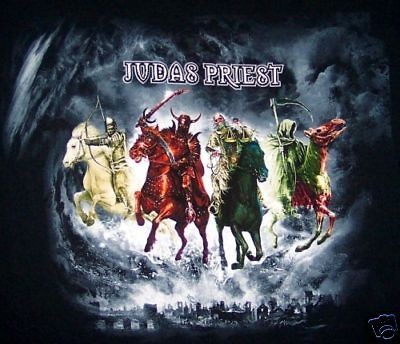 JUDAS PRIEST cd lgo FOUR HORSEMEN Official SHIRT SMALL New nostradamus