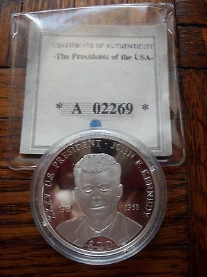   OF LIBERIA 2000 $20 20 TWENTY DOLLAR JOHN F KENNEDY **PROOF