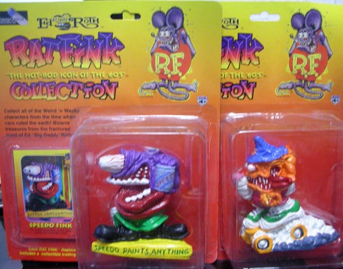 Rare Rat Fink Shadowbox Figure 2 Pack w/ Cards Both brand new 