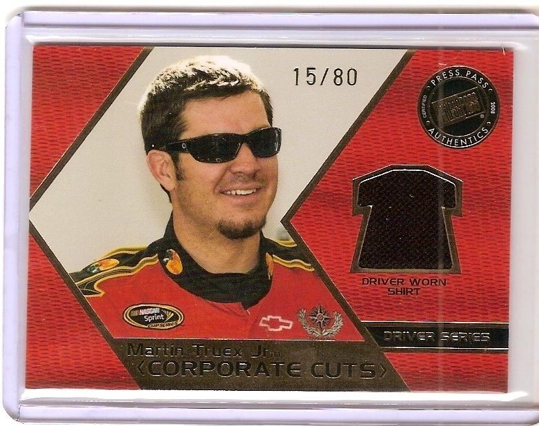 2008 pp speedway martin truex race used shirt # d