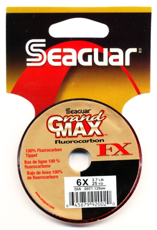 seaguar grand max fx fluorocarbon tippet 6x 3 7lb time