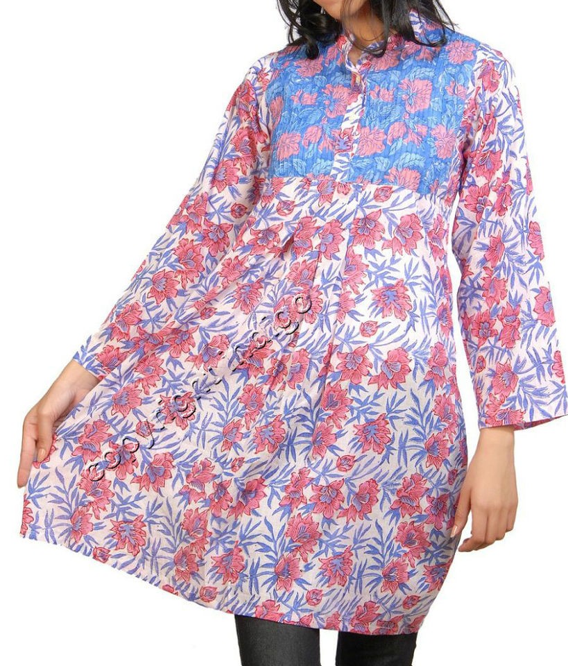 10 Cotton Shirts Front printexed Tops Tunics Caftans Kurtis Wholesale 