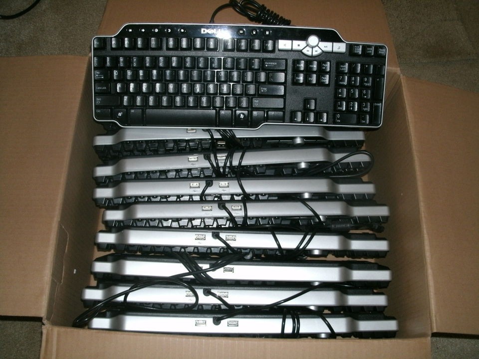 lot of 10 dell multimedia keyboard sk 8135 time left