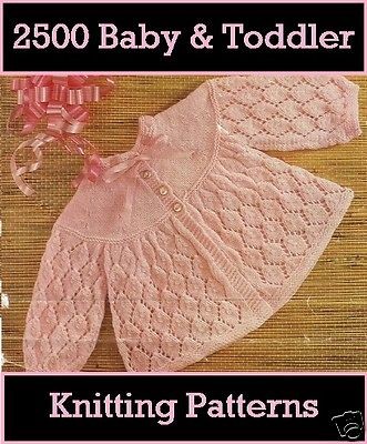 2500 Baby Childrens Toddlers KNITTING PATTERNS Hats Blankets Toys 