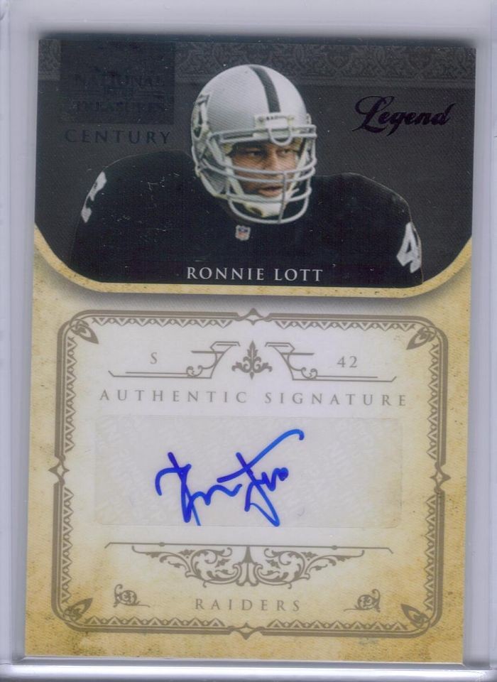 Ronnie Lott 2011 National Treasures AUTO Autograph Legend