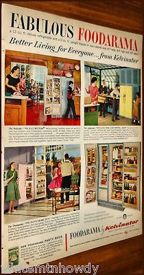 Newly listed 1959 KELVINATOR Foodarama Pink~Aqua REFRIGERATOR AD