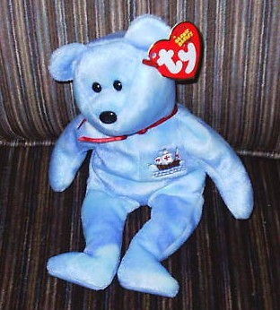 ty beanie babies mwmt new santa maria bear retired returns