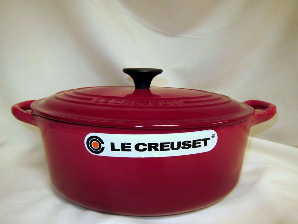 2nd Quality DUTCH OVEN 2.75qt, Oval, Le Creuset Burgundy NEW