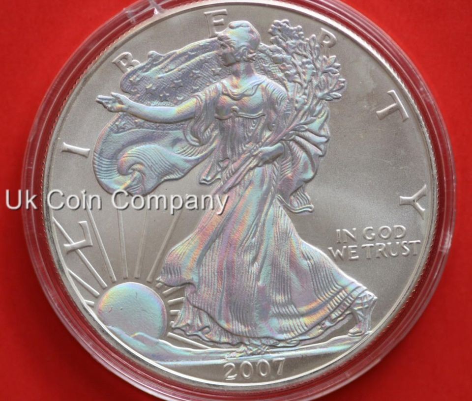   AMERICAN UNC 1oz FINE SILVER HOLOGRAM LIBERTY EAGLE $1 ONE DOLLAR COIN