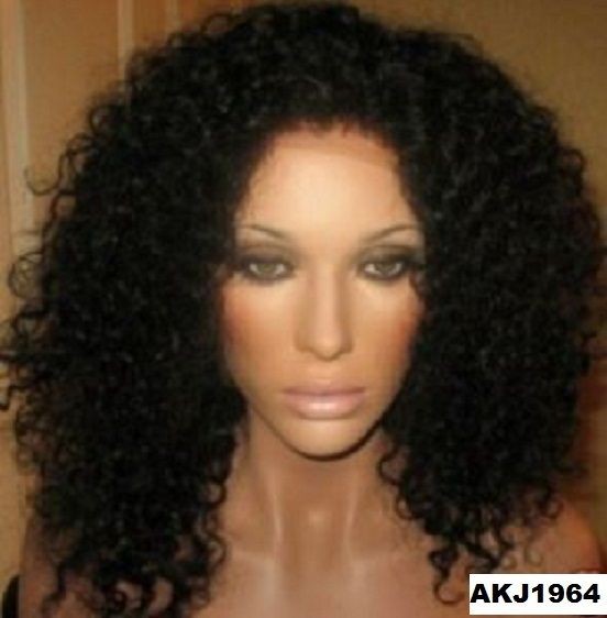 INDIAN REMY AFRO CURL FULL LACE OR LACE FRONT WIG 12 22 IN STOCK