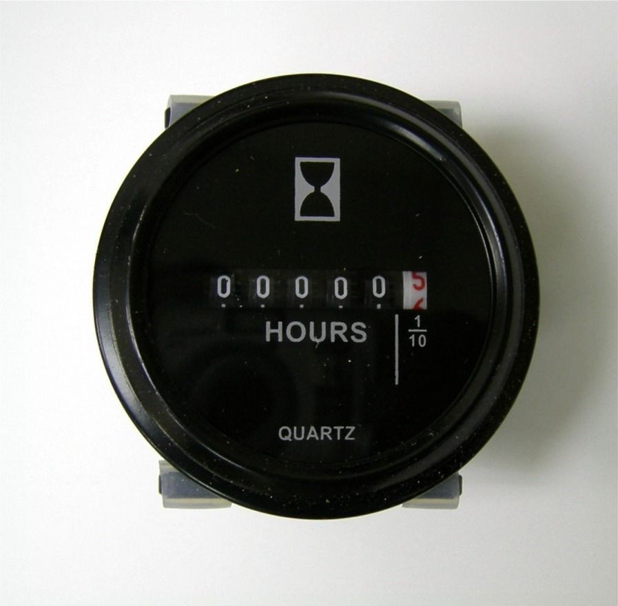 new hour meter 9 80 vdc hourmeter black round time