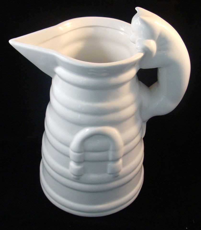 Lillian Vernon Pottery Stoneware Pitcher Climbing Cat Kitty Kitten 