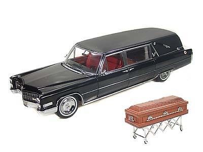   miniatures   118 66 CADILLAC S&S LANDAU BLACK w/ BLACK TEXTUR   PM P