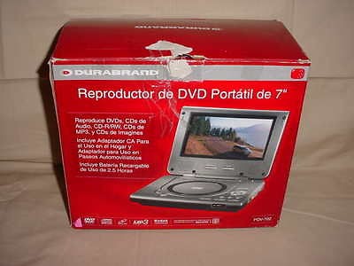 durabrand portable dvd w 7 screen pdv 702 used time