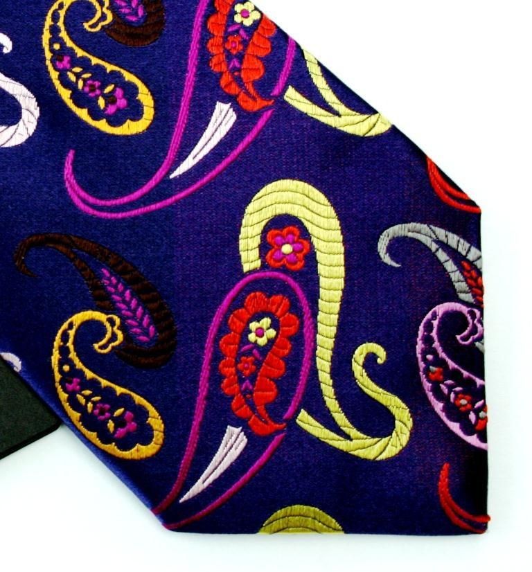 DUCHAMP LONDON, SUPERB RARE MULTICOLOUR TUMBLING PAISLEY TIE