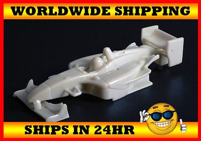 AFX HO Scale Mega G 1.7 LONG DP01 Formula WHITE BODY Slot Car