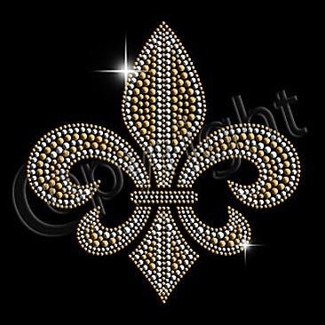 tee v sweatshirt hoodie fleur de lis rhinestone sm 3x