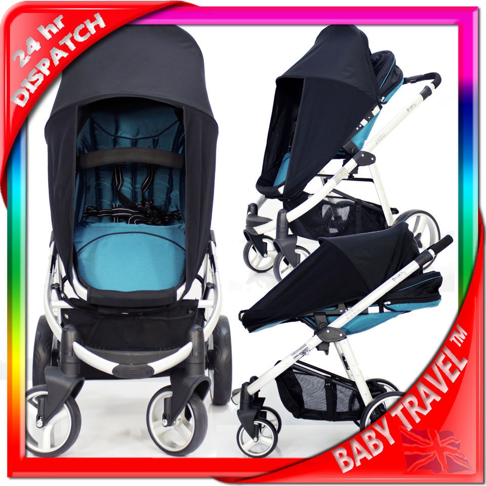 SUNNY SAIL UNIVERSAL RED KITE ZEBU BUGGY PRAM STROLLER shade parasol 