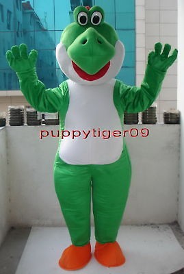 new yoshi dinosaur mascot costume fancy dress adult