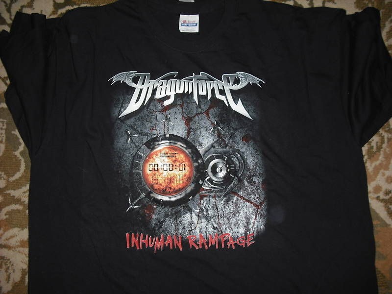 dragonforce inhuman rampage 2006 tour t shirt new