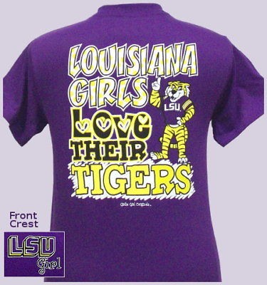 lsu t shirt louisiana girls love their tigers