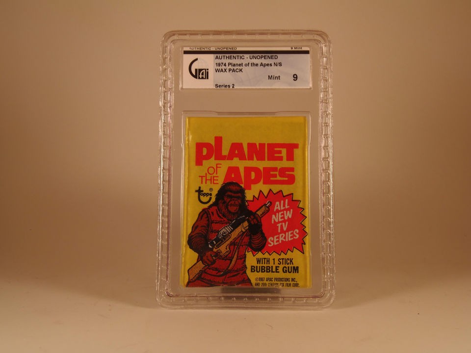 1974 PLANET OF THE APES UNOPENED WAX PACK GAI 9 ** MINT ** FREE 