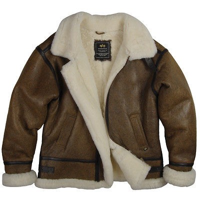 ALPHA B3 FLIGHT JACKET SHEEPSKIN SIZE 3XL SIZES XS 4XL FREE US SHIP 