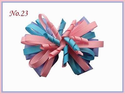 20 girl boutique 4 peacock hair bows clip 68 no