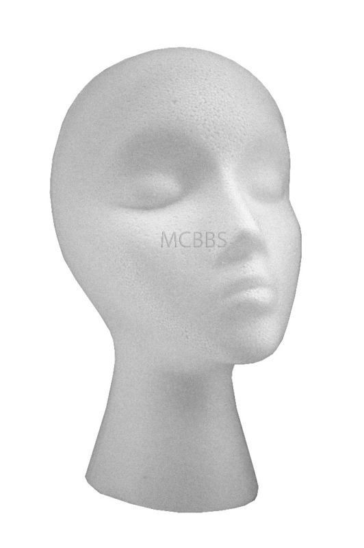 styrofoam mannequin head for wig hat displa ys 1pc time
