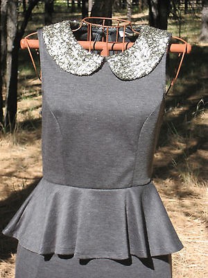 SELLS ON MODCLOTH 40s 50s Vintage Style Retro Urban Grey Dress Size 